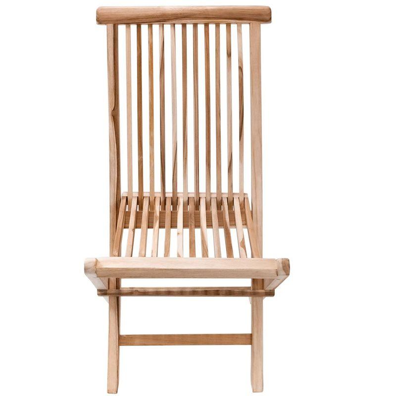 Nordic Teak Natural Outdoor Patio Folding Chair