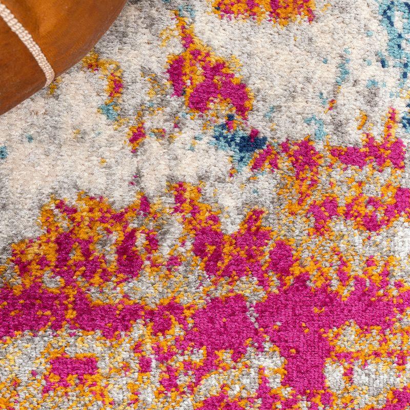 3'x5' Sunset Modern Abstract Area Rug, Blue/Multi - JONATHAN Y