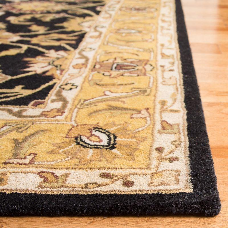Classic CL252 Hand Tufted Runner Rug - Black/Gold - 2'3"x8' - Safavieh.