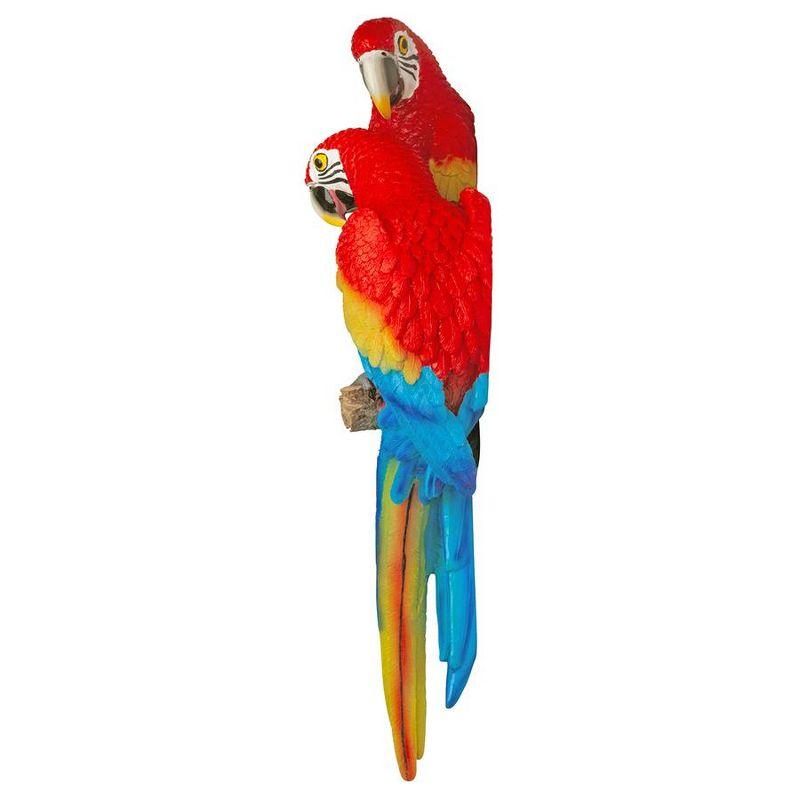 Design Toscano Tropical Scarlet Macaws Wall Sculpture