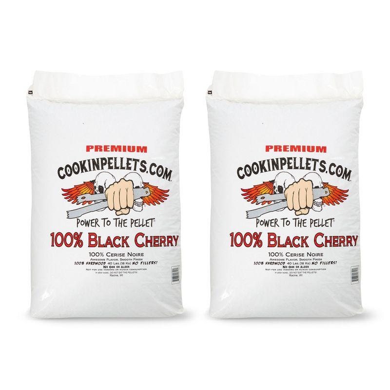 CookinPellets 40lb Black Cherry Grill Smoker Hardwood Wood Pellets (2 Pack)