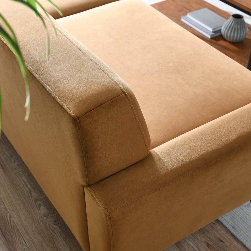 Engage Performance Velvet Sofa Cognac - Modway
