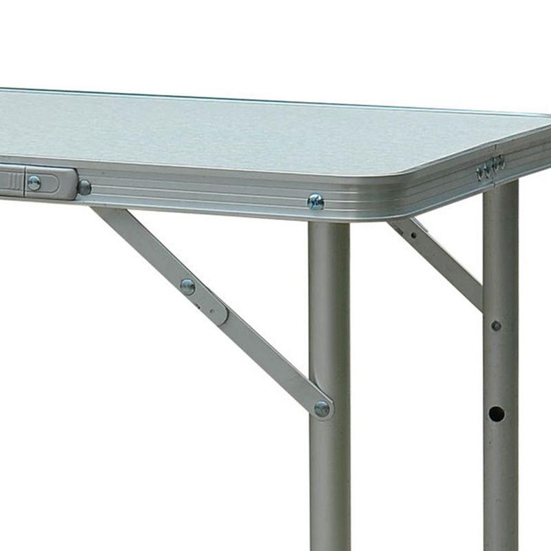 Outsunny 23" Folding Camping Table Beach Table with Height Adjustability, Lightweight Portable Table with Handle, Outdoor Folding Table Accessory