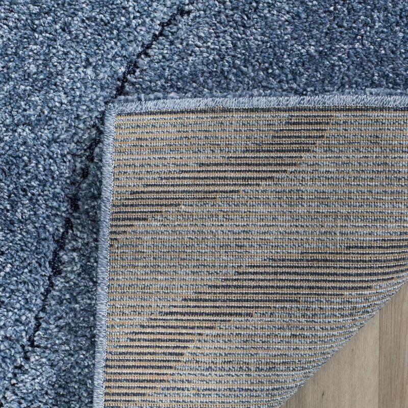 Florida Shag SG472 Power Loomed Indoor Area Rug - Light Blue/Blue - 5'3"x7'6" - Safavieh
