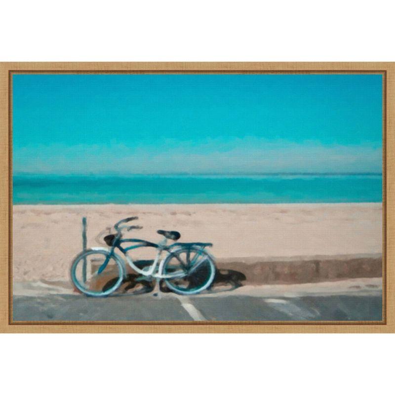 Grafitee Studios Bike to the Beach Framed Canvas Art Print