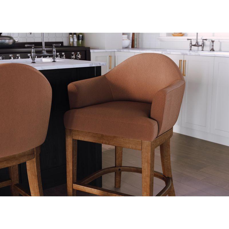 Maven Lane Maven Lane Isabella Swivel Stool Upholstered with Canvas Fabric