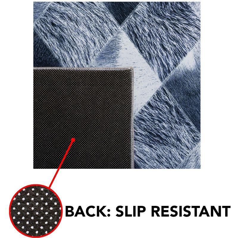 Faux Hide FAH550 Power Loomed Machine Washable Area Rug - Grey/Dark Grey - 8'x10' - Safavieh.