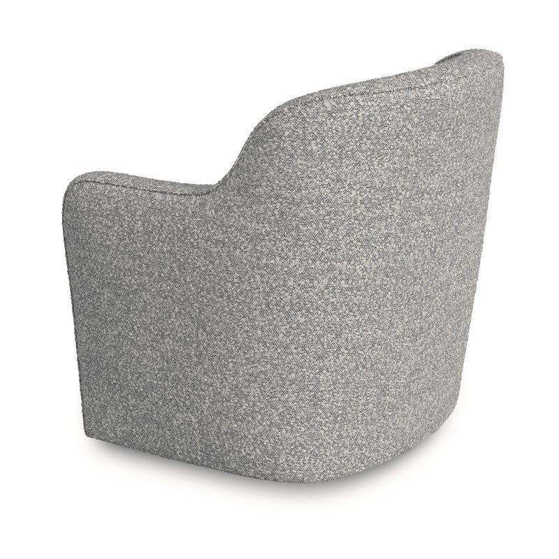 HomePop Upholstered Swivel Accent Chair White/Gray Boucle