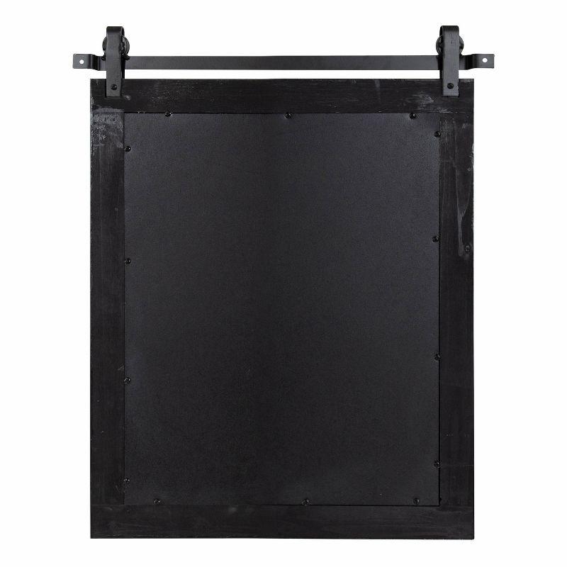 Kate & Laurel All Things Decor 22" x 30" Cates Rectangle Wall Mirror Black: Rustic Farmhouse Style, No Assembly, Wall Mounted