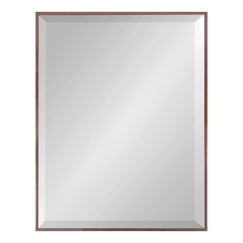 Kate & Laurel All Things Decor 18.7" x 24.7" Rhodes Rectangle Wall Mirror Bronze : Modern Beveled, No Assembly Required