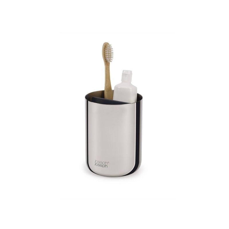 Compact Stainless Steel Toothbrush Holder with Divider