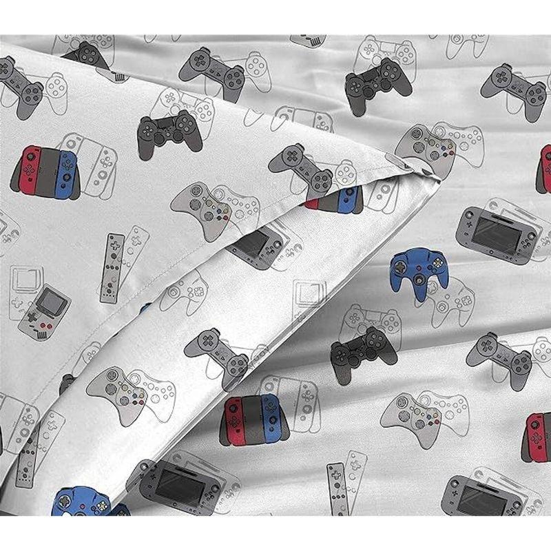 Tadpoles Gamer Comforter Sheet Set | Game Controllers Print - 100% Softly Brushed Microfiber Polyester