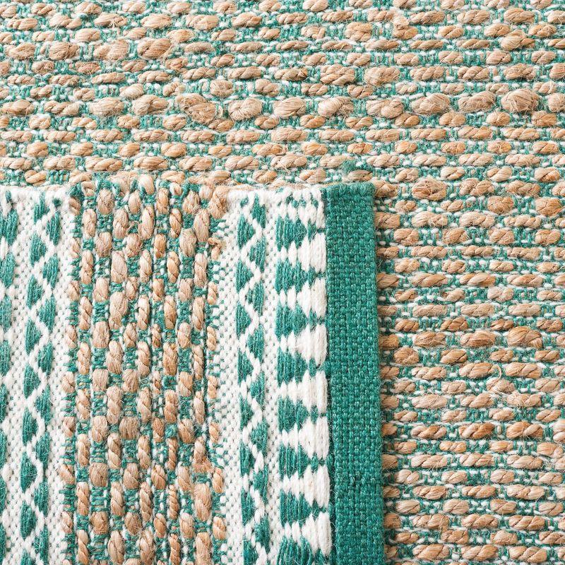 Natural Fiber NF874 Hand Woven Indoor Accent Rug - Natural/Green - 3'x5' - Safavieh
