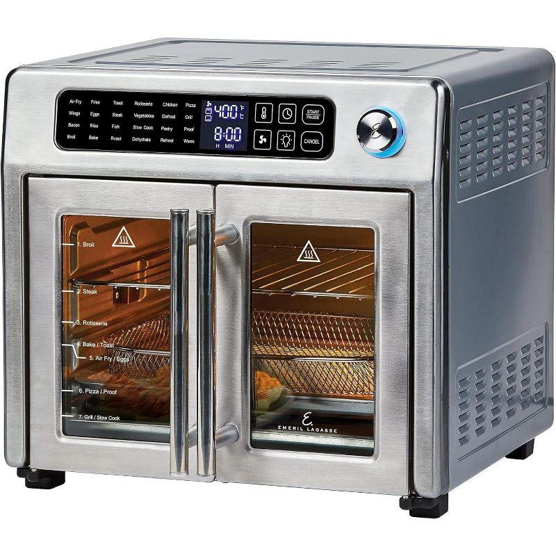 Emeril Lagasse Extra Large French Door Air Fryer Toaster Oven Combo, 25 Cooking Functions and Digital Controls, 7 Accessories Included, Stainless Steel Finish, 26QT Capacity & Reviews | Wayfair