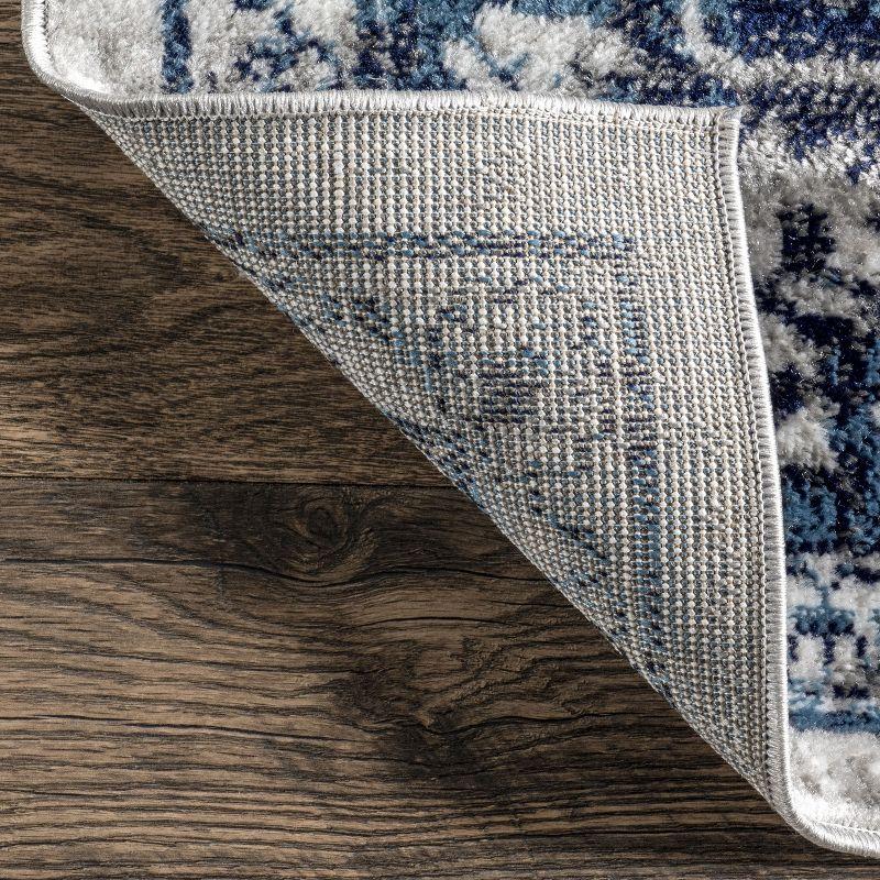 Nuloom Maryanne Geometric 9x12 Indoor Area Rug for Living Room Bedroom Dining Room Kitchen, Blue/Ivory