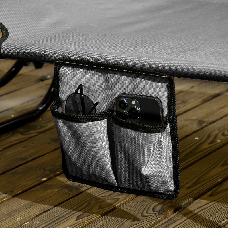 Outsunny Outdoor Metal Chaise Lounge Set (Set of 2)