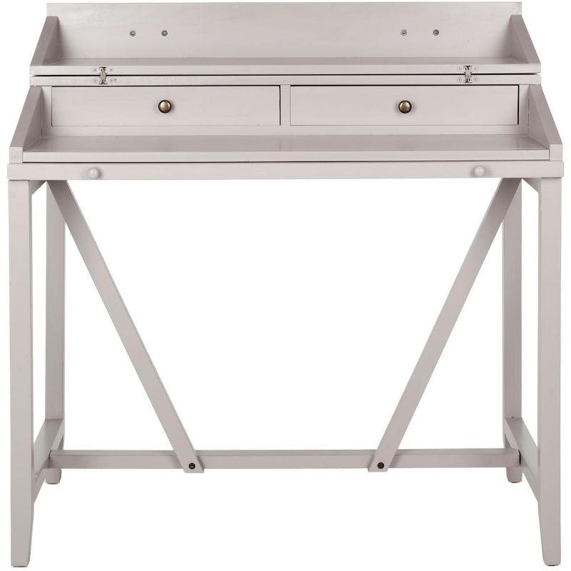 Wyatt Writing Desk With Pull Out - AMH6509 - Quartz Grey - Safavieh Couture