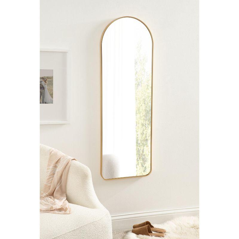 Kate and Laurel Zayda Metal Arch Mirror, 16x48, Gold