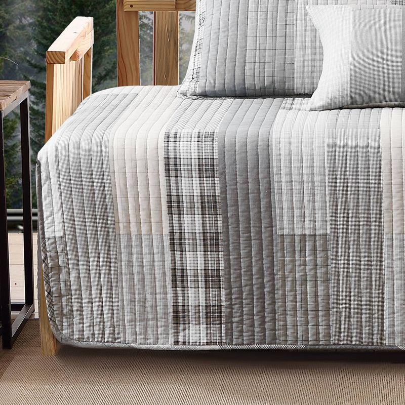 Eddie Bauer Fairview Grey Cotton 4 Piece Daybed Cover Set