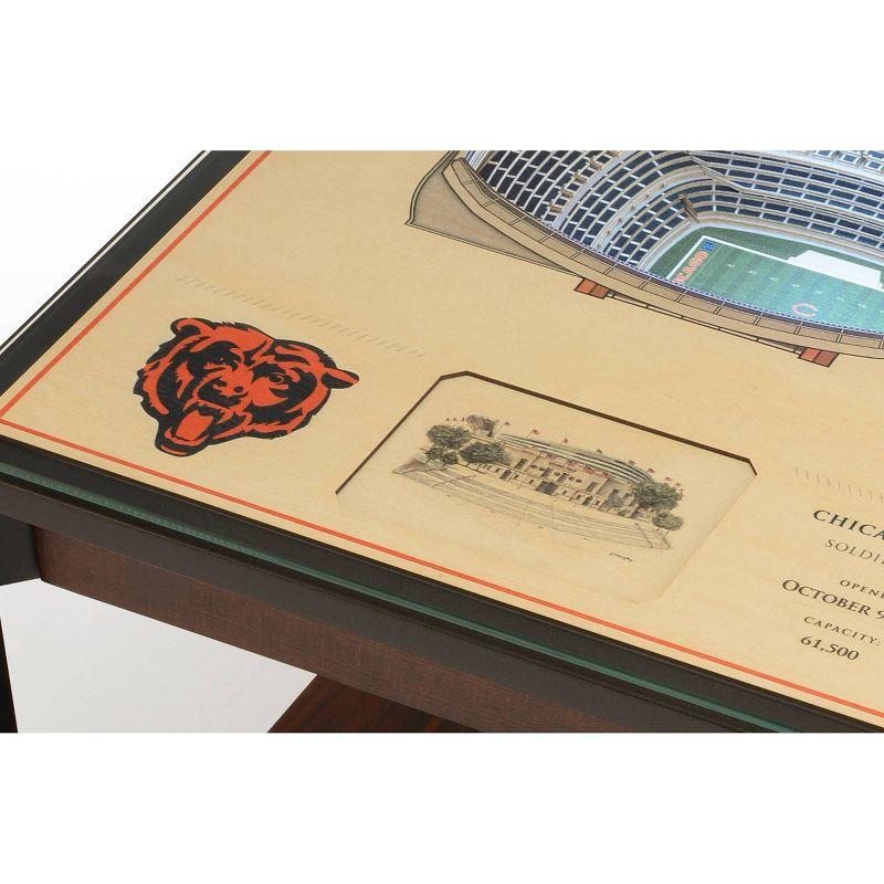 NFL Chicago Bears 25-Layer StadiumViews Lighted End Table