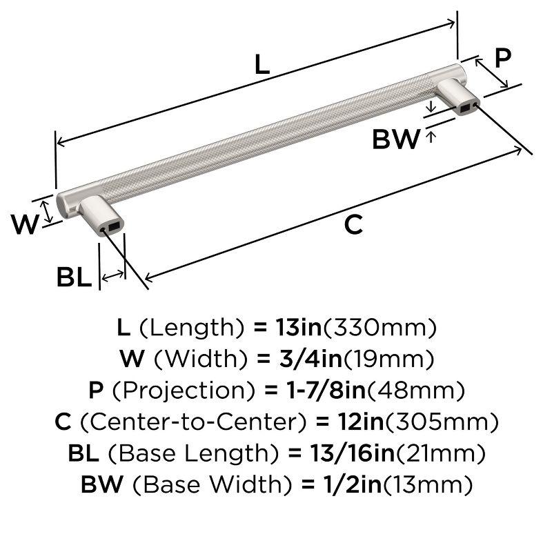 Amerock Bronx 12 inch (305mm) Center-to-Center Polished Nickel Appliance Pull