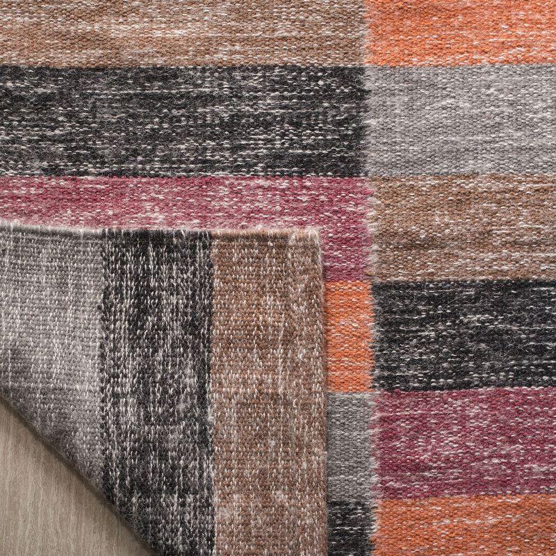 Striped Kilim STK411 Hand Woven Indoor Area Rug - Rust - 5'x8' - Safavieh.