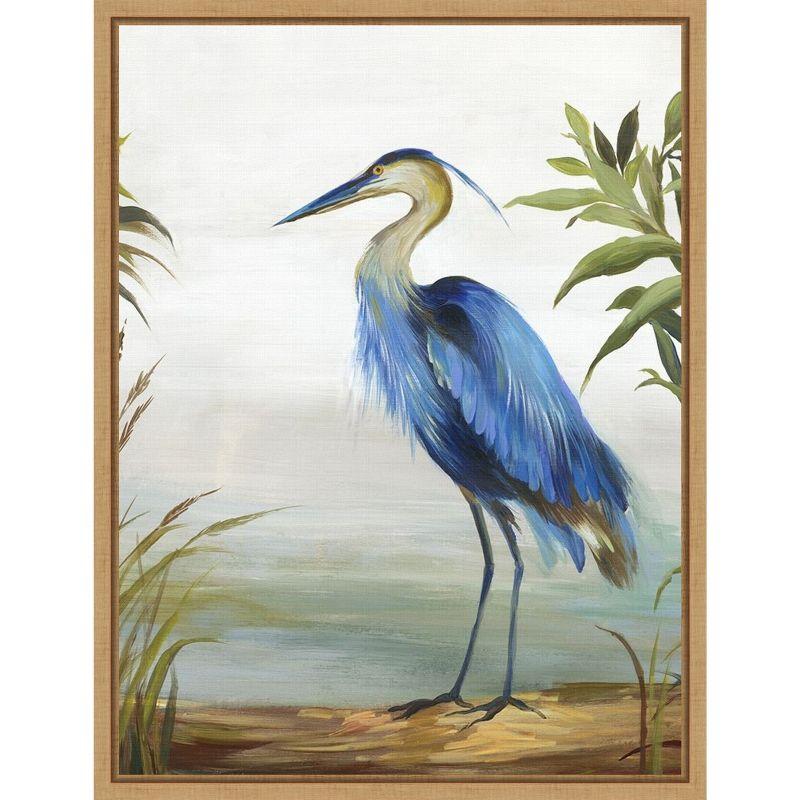 Blue Heron Lithograph Canvas Art for Kids, 18" x 24"