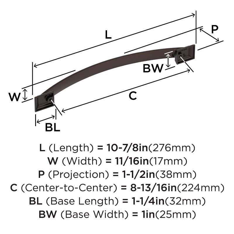 Oil-Rubbed Bronze 8-13/16 Inch Modern Cabinet Pull