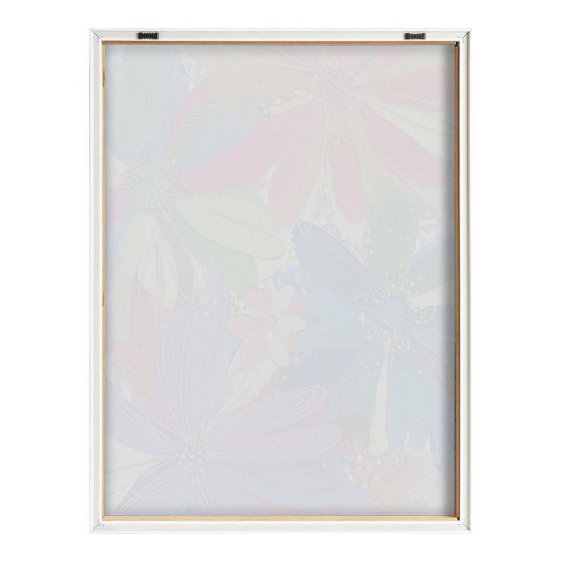 18" x 24" Blake Flowers on Glass 1 Framed Printed Glass by Jessi Raulet of Ettavee Natural - Kate & Laurel All Things Decor