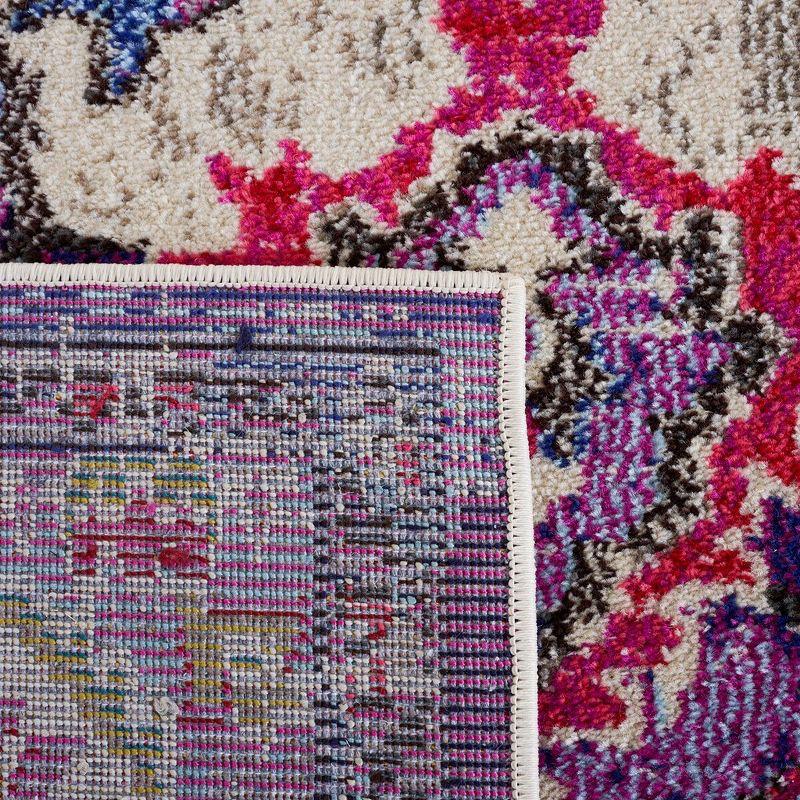 Monaco MNC243 Power Loomed Indoor Area Rug - Violet/Fuchsia - 5'x5' - Safavieh