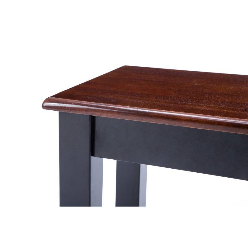 Bloomington Shaker-Style Black Cherry Wood Dining Bench