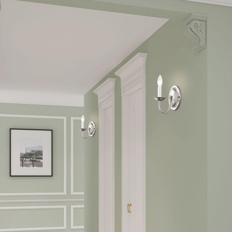Livex Lighting Home Basics 1 - Light Wall Light in  Brushed Nickel