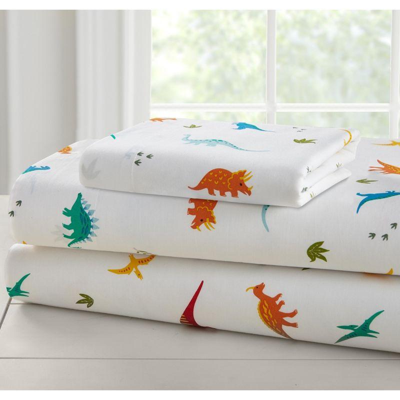 Jurassic Dinosaur Cotton 4 Piece Toddler Bedding Set