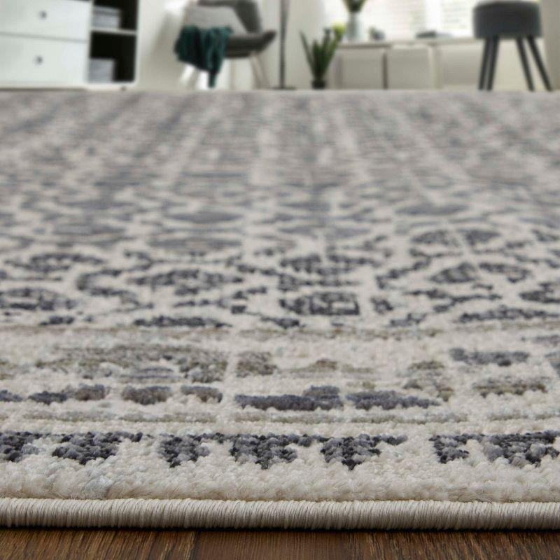 Kano Transitional Distressed Ivory/Taupe/Gray Area Rug