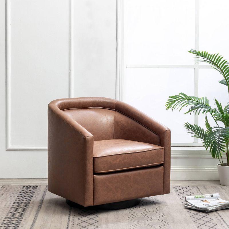 Classic Swivel Barrel Chair - WOVENBYRD