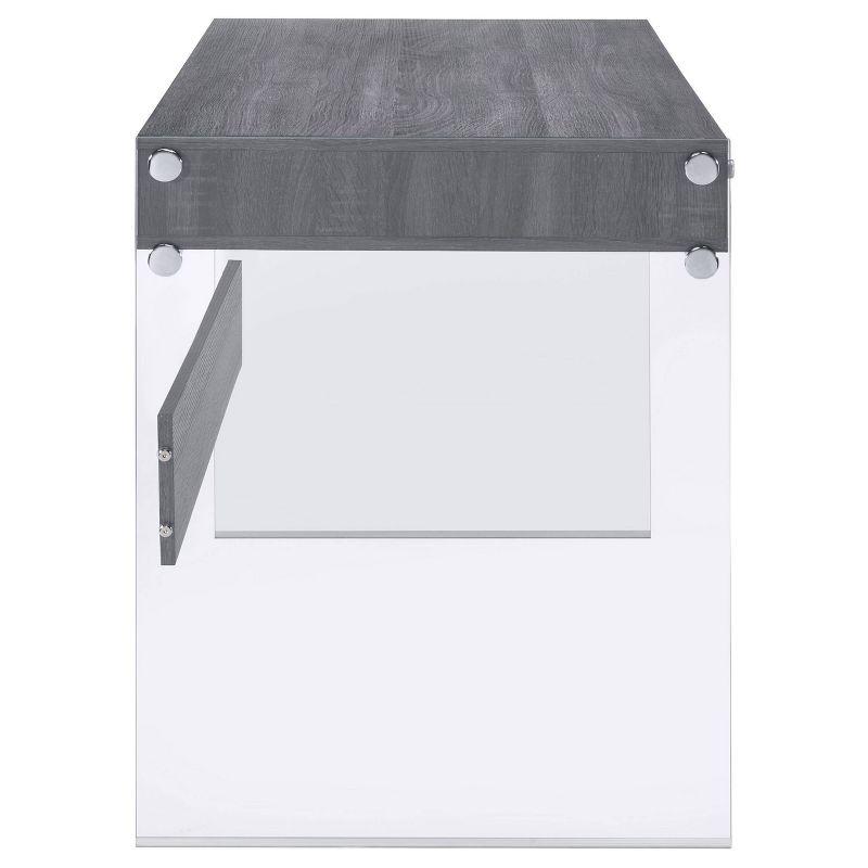 Dobrev 2 Drawer Writing Desk with Glass Base - Coaster