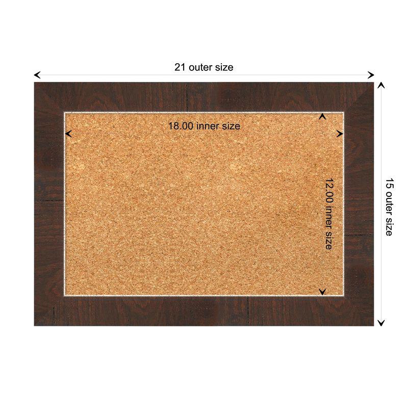 Wildwood Brown Narrow Framed Corkboard with Natural Cork