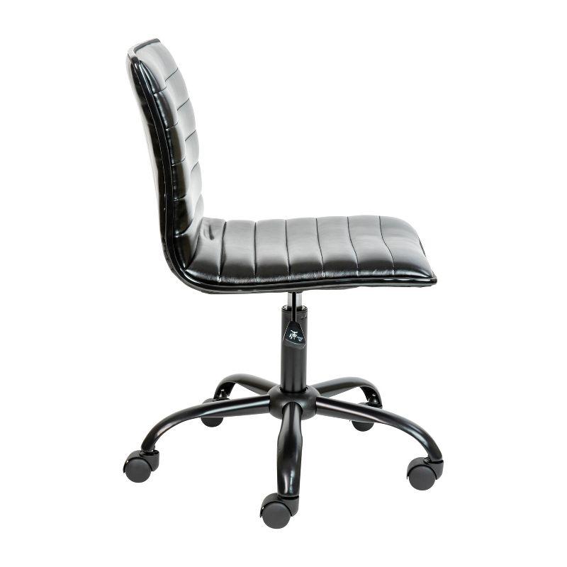 Flash Furniture Merchiston Low-Back Modern Ribbed Upholstered Vinyl Swivel Desk Chair by Flash Furniture