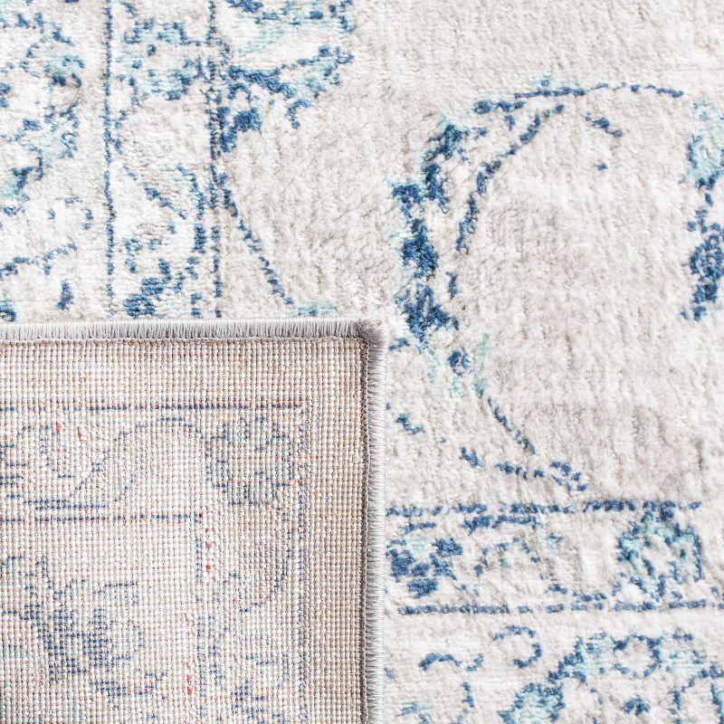 Brentwood BNT854 Power Loomed Indoor Area Rug - Light Grey/Blue - 5'x5' - Safavieh