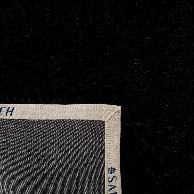 New Orleans Shag SG531 Hand Tufted Indoor Accent Rug - Black/Black - 4'x6' - Safavieh