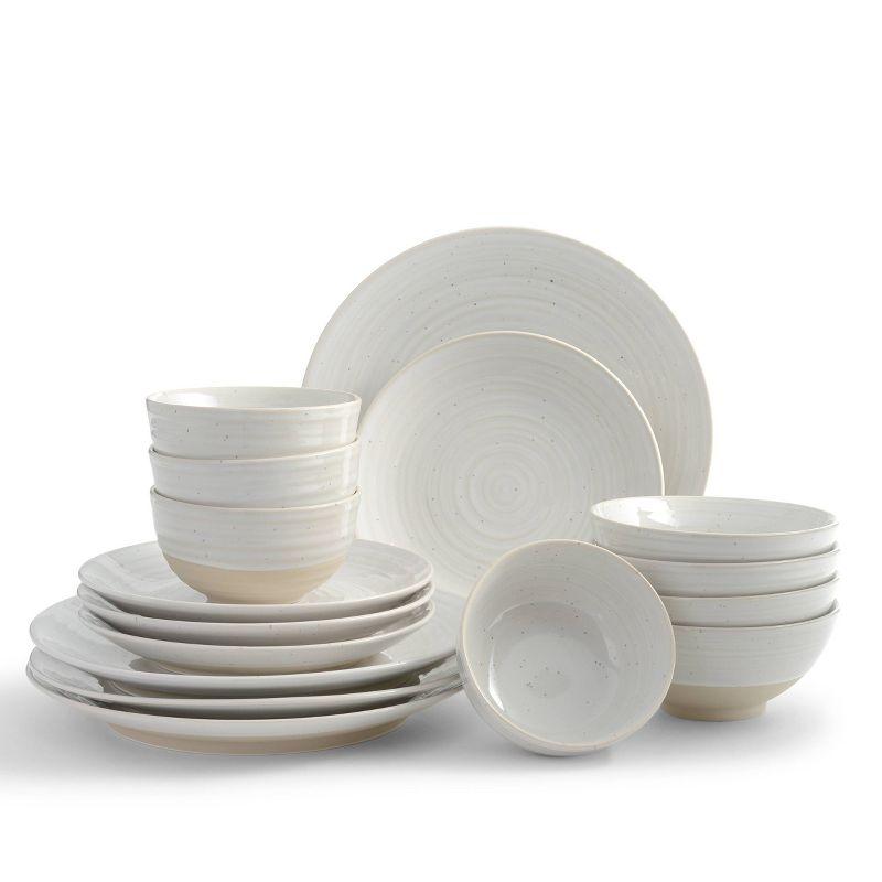 Sango Siterra 16-Piece Rustic White Stoneware Dinnerware Set - Service For 4, Plate & Bowl Set & Reviews | AllModern