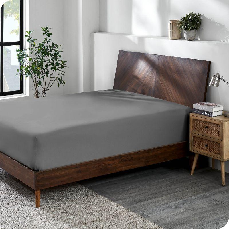 Bare Home Organic 100% Cotton Jersey Knit Fitted Sheet