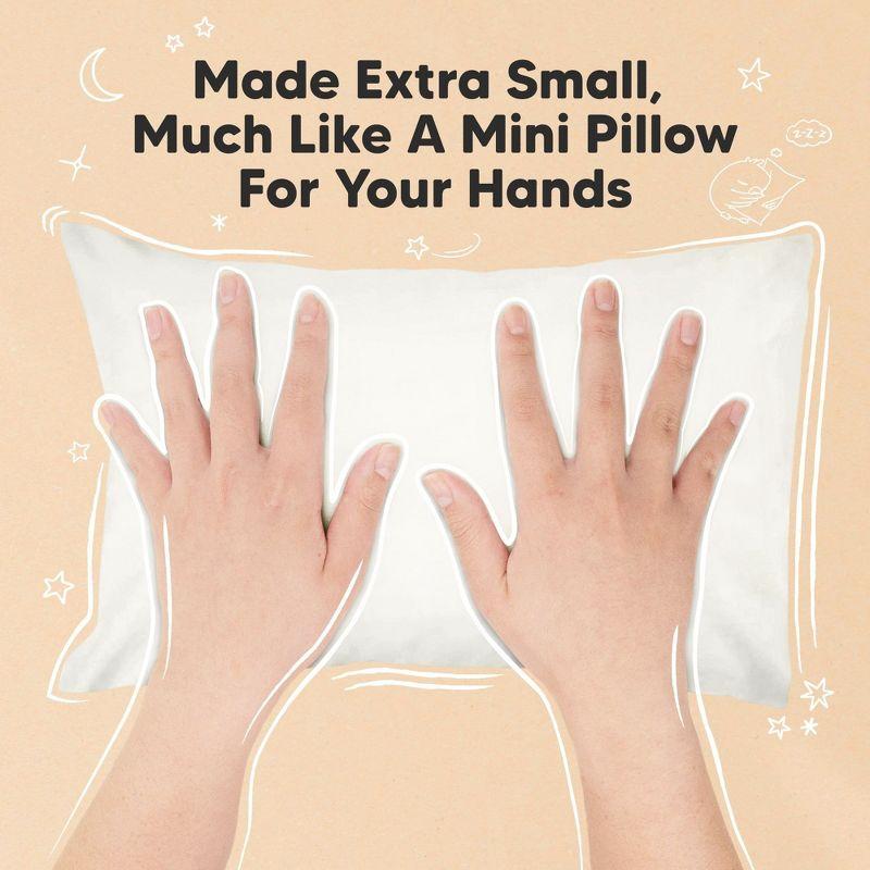 KeaBabies Mini Toddler Pillow with Pillowcase, 9x13 Small Pillow for Toddler, Soft Kids Pillow for Sleeping, Travel, Age 2-4 (Soft White)