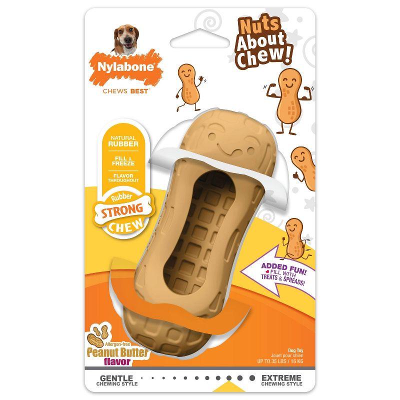 Nylabone Peanut Butter Wolf Treat Strong Chew Dog Toy