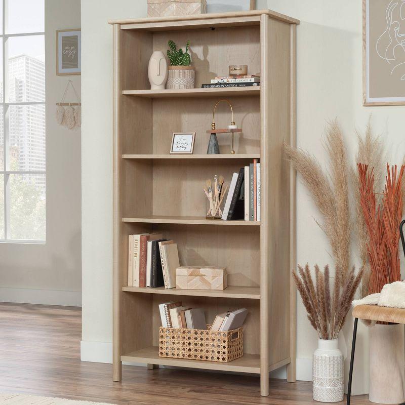 Natural Maple Adjustable 5-Shelf Bookcase