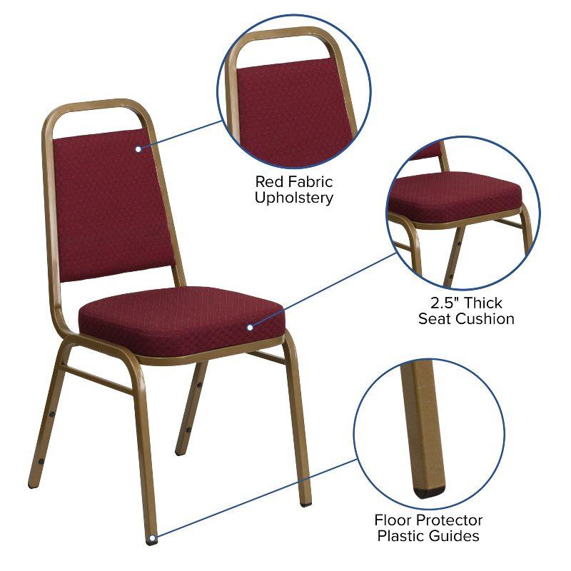 Amaya Trapezoidal Back Stacking Banquet Chair with 2.5" Thick Seat