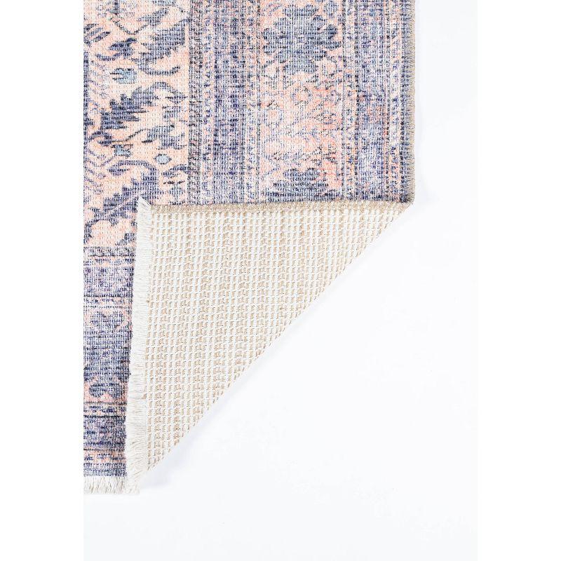 8'x10' Helena Area Rug Denim - Momeni: Bohemian Ikat Design, Low Pile, Polyester & Cotton, Indoor Use, Rectangle Shape
