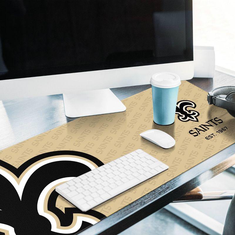 NFL New Orleans Saints Logo Series 31.5" x 12" Desk Pad
