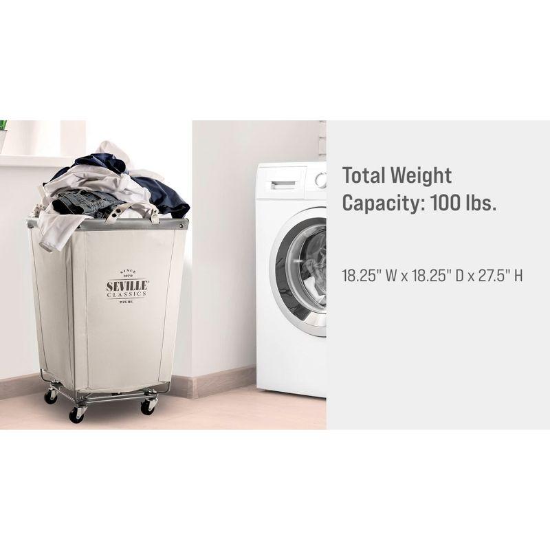 Rolling Commercial Laundry Hamper