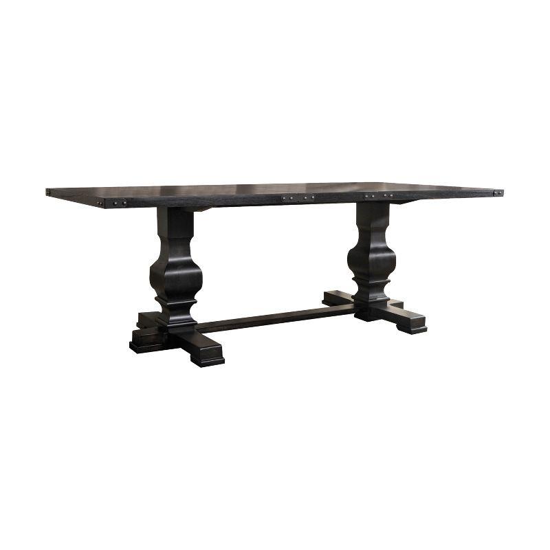 Morland Dining Table Vintage Black - Acme Furniture: Rectangular, Non-Extension, Seats 6